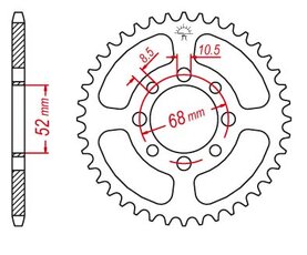 Rozeta reťaz 428 pre ATV/Pitbike