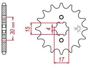 Záberové koliesko 17mm 428 12-16zubov