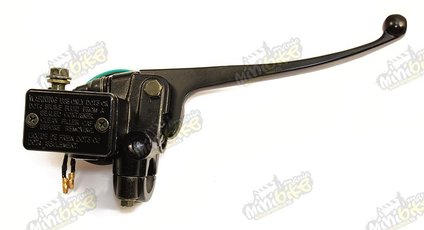 Brzdová pumpa pravá okrúhly spínač držiak zrkadla M10