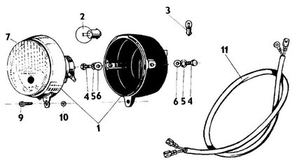 Predné svetlo Babetta 210 443311789101