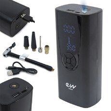 Kompresor prenosný akumulátorový USB-C powerbanka aj LED svetlo