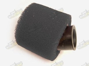 Vzduchový filter 38mm zahnutý 45° molitanový čierny
