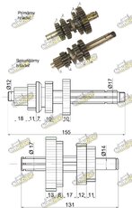 Prevodovka pre motor Lifan 140cc 1P55