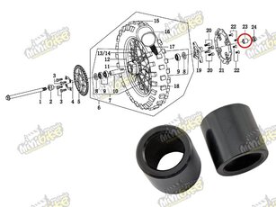 Vymedzovací valček zadného kolesa pravý pre PisterPro LXR12-14