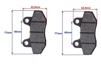 Brzdové obloženie pre pitbike XB33 a skútre