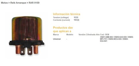 Štartovacie relé univerzálne 150A