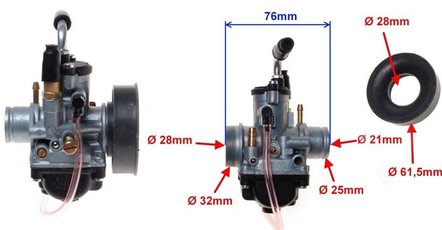 Karburátor 21mm Racing náhrada za PHBG 21 BD BS