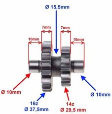 Koliesko štartovacie 16zubov/14zubov