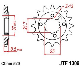 Záberové koliesko pre Honda XR600R `91- Sonderzz JTF1309-13z JTF130913