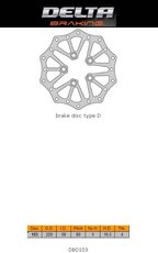 Brzdový kotúč Delta Braking D-Wawe Sport 220-58-5T