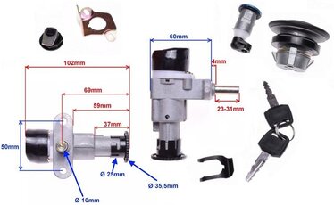 Sada zámkov pre Keeway Focus Fact
