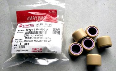 Valčeky variátora - 20x15 - 12,5g 6 kusov Originál SYM