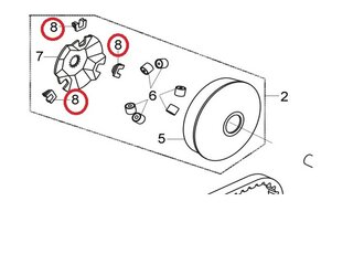 Vodítka variátora pre SYM JOYMAX-GTS NEW SPORT - 125i 22132-L1N-000-A