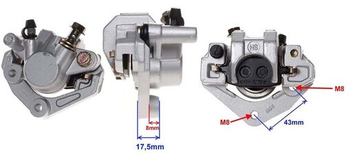 Brzdový strmeň XT50QT-5 KOS predný