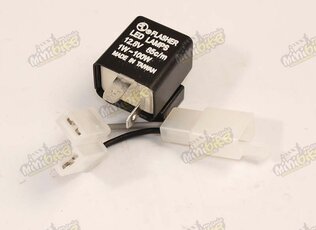 Prerušovač smeroviek relé 2kontakt LED žiarovky max 100W 85c/min s redukciou