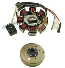 Stator zapaľovania cievka pre motor GY6 50ccm s rotorom
