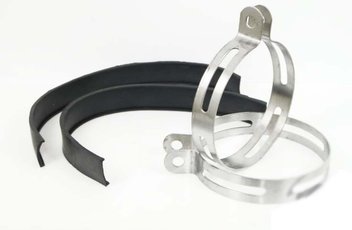 Držiak výfuku Keeway Hurricane 2ks aj s gumou pre výfuk 112mm