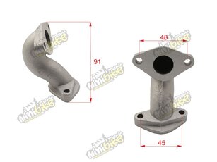 Príruba karburátora ATV 110cc a 125cc horný štartér PZ19