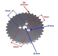 Koliesko vačky 32zubové reťaz 25H