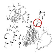 Oska náhonu tachometra pre SMC Jumbo 45838-CJW-00