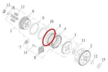 Spojková lamela -plechová pre SMC-CGE 300 25623-CBT-00