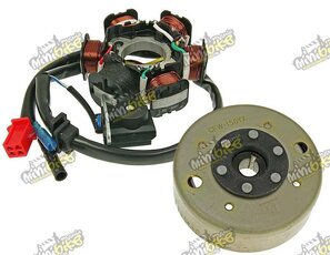 Stator a rotor pre skútre/ATV GY6 125/150 6cievka