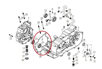 Tesnenie motora pre SMC Jumbo 15251-JOW-00