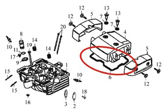 Tesnenie veka ventilov pre SMC-CGE 300 11191-CEE-00