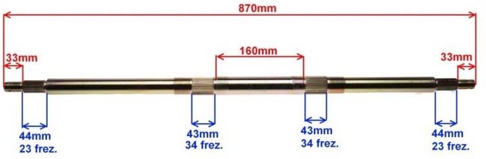 Os zadnej nápravy pre ATV Shineray XY200ST-9