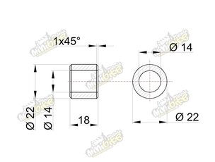 Púzdro vidlice ATV110 22/18mm