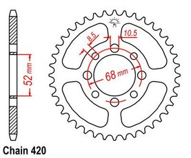 Rozeta 38z 420 pre ATV/Pitbike