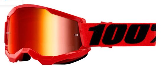 Okuliare 100% Strata2 Red Mirror Red Lens