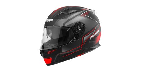 Prilba APEX FUSION, CASSIDA - ČR ČIERNA MATNÁ/ČERVENÁ FLUO/BIELA, BALENIE VRÁTANE PINLOCK FOLIE-M