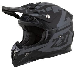 Prilba ZED motokros šedo čierna matná  L