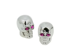 Čapičky na ventilky Set Skull chrom Čapičky na ventilky Set Skull chrom