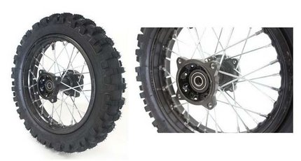 Koleso zadné 1,85x12" SDG 12mm oska komplet s plášťom a dušou+