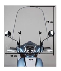 Plexi sklo pre SYM Fiddle III 50-125ccm Long 72/67cm