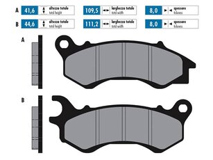 Brzdové obloženie pre Honda PCX 125 (10-), NSC, Vision, Peugeot Polini organické Brzdové obloženie pre Honda PCX 125 (10-), NSC, Vision, Peugeot Polini organické