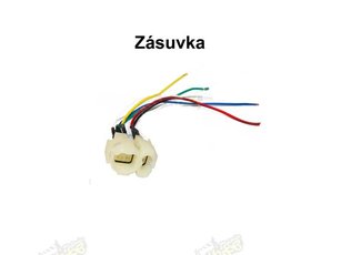 Konektor 6pin 4+2 CDI skútre GY6 dvojkonektor s tesnením zásuvka