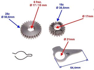 Prevodovka pre ATV 110/125ccm 3rýchlosti +spiatočka len kolieska