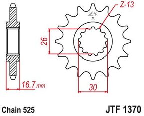 Záberové koliesko 14zubové reťaz 525 Honda CBR CBF600 CRF1000 Záberové koliesko 14zubové reťaz 525 Honda CBR CBF600 CRF1000