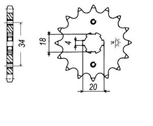 Záberové koliesko 428 20mm