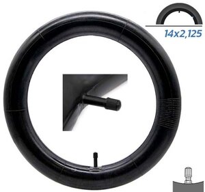 Duša 14x2,125 rovný ventil