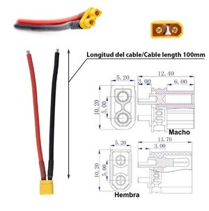 Konektor XT30 5x samec 5x samica