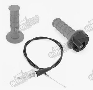 Rýchlopal s lankom a gripom pre motocykle a pitbike šedý