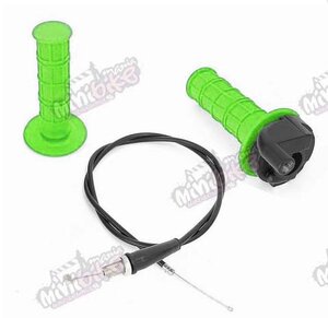 Rýchlopal s lankom a gripom pre motocykle a pitbike zelený