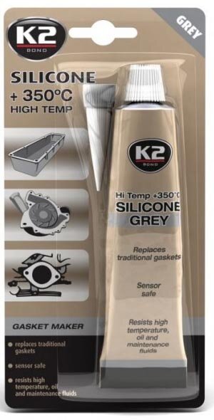 Tesniaci silikón K2 do 350°C 85g šedý