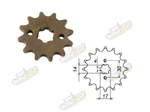 Záberové koliesko pastorok 420 12zubov 17mm