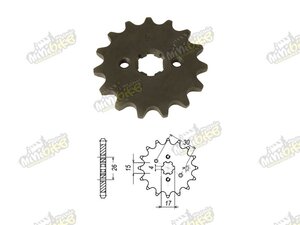 Záberové koliesko pastorok  420 15zubov 17mm