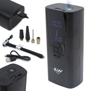 Kompresor prenosný akumulátorový USB-C powerbanka aj LED svetlo